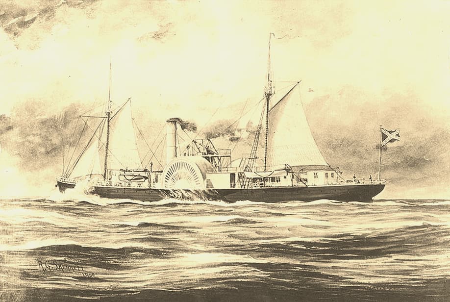 Drawing of Ella+Annie_Blockade-Runner, 1900