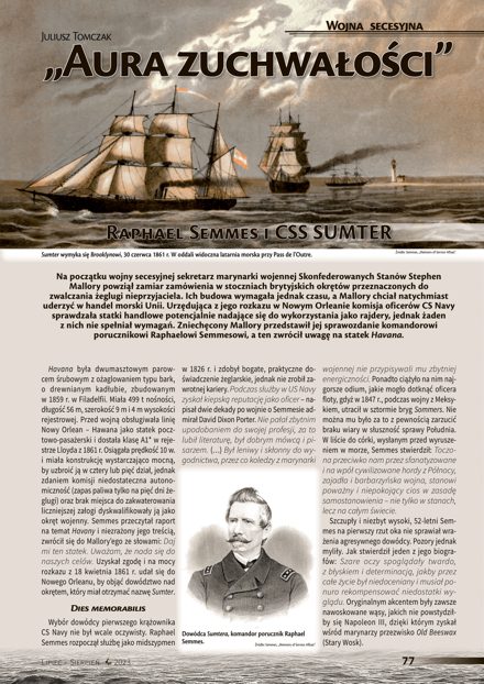 Pierwsza strona artykułu „„Aura zuchwałości”: Raphael Semmes i CSS Sumter”